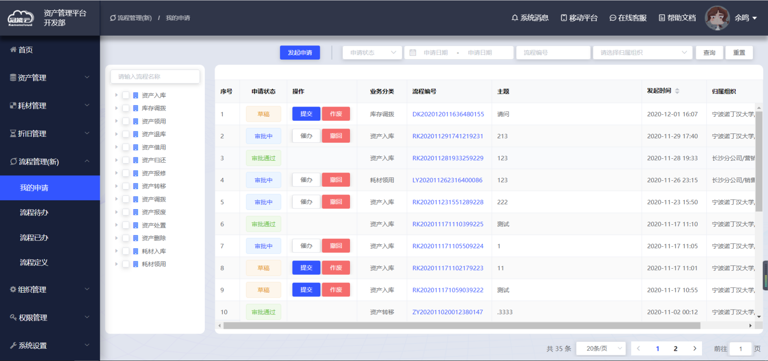 冠能云资产管理平台v284系统更新信息20201201